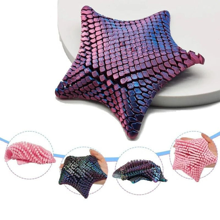 3D Printed Sea Star Sensory Toy Flexible Articulated Segments