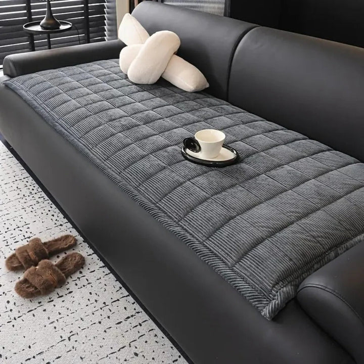 Quilted Couch Cover Patterned Design