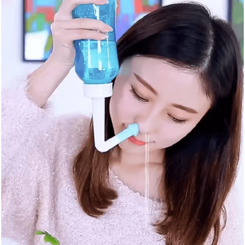Nasal Irrigation Bottle Pressurized Flow for Daily Nasal Rinse