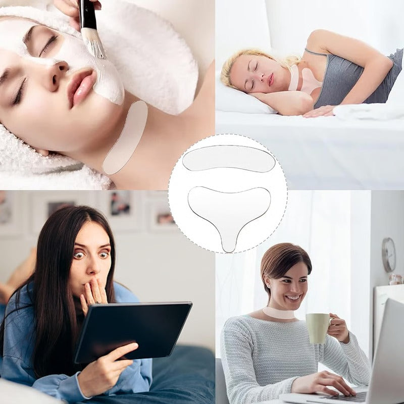 Reusable Silicone Chest Patches for Wrinkle Reduction