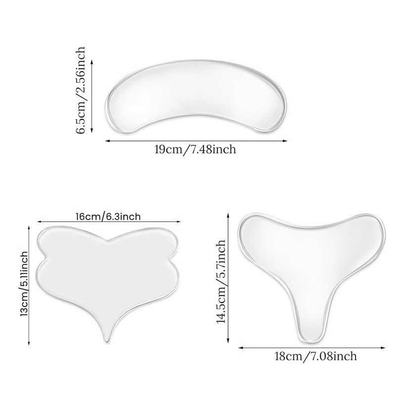 Reusable Silicone Chest Patches for Wrinkle Reduction
