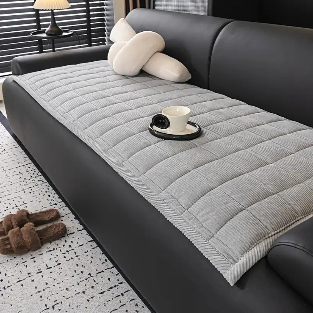 Quilted Couch Cover Patterned Design