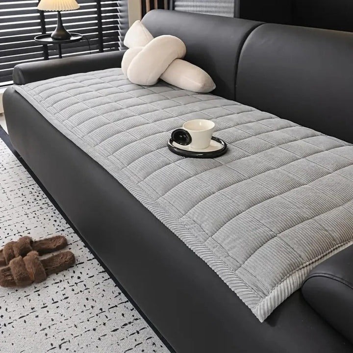 Quilted Couch Cover Patterned Design