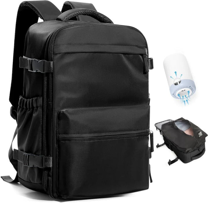 Unisex Travel Backpack Water-Resistant Fits 15.6in Devices - Lenila