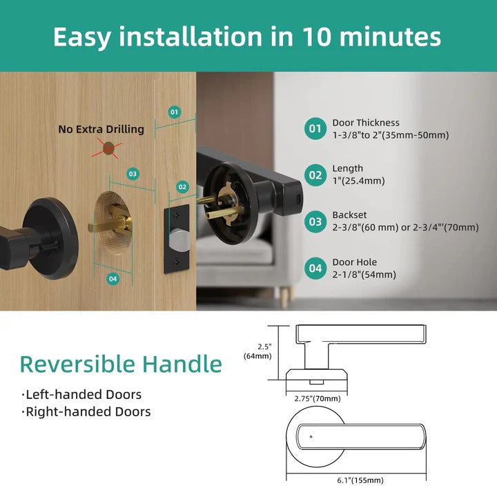Keyless Access Smart Handle Door Lock