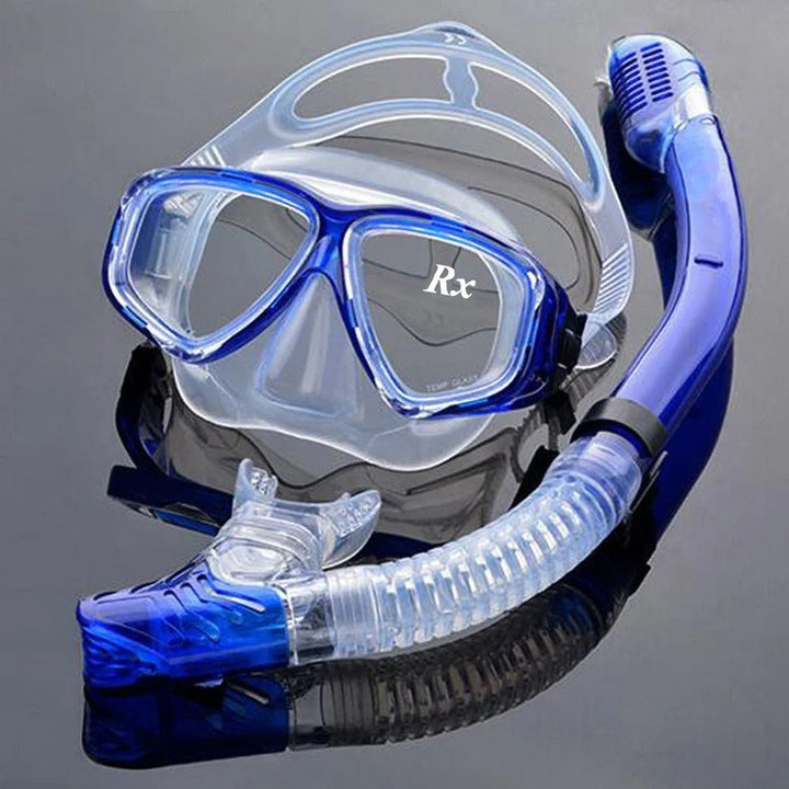 Full Face Scuba Mask Tempered Glass Lens Adjustable Fit