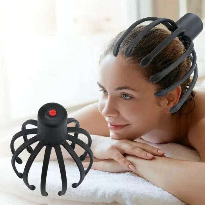 Electric Head Massager USB Rechargeable Octopus Vibration Tool