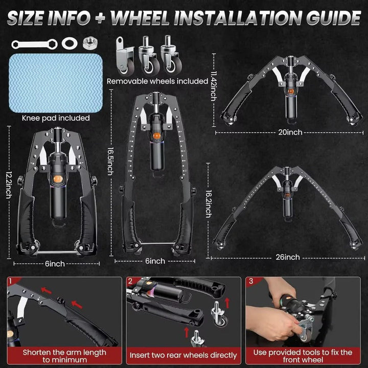 Adjustable Hydraulic Arm and Chest Exerciser Resistance Home Gym