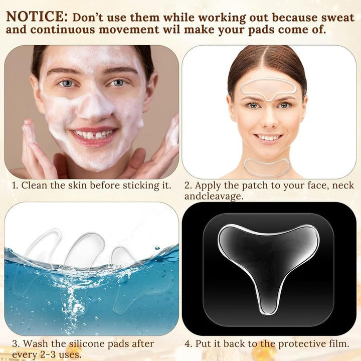Reusable Silicone Chest Patches for Wrinkle Reduction