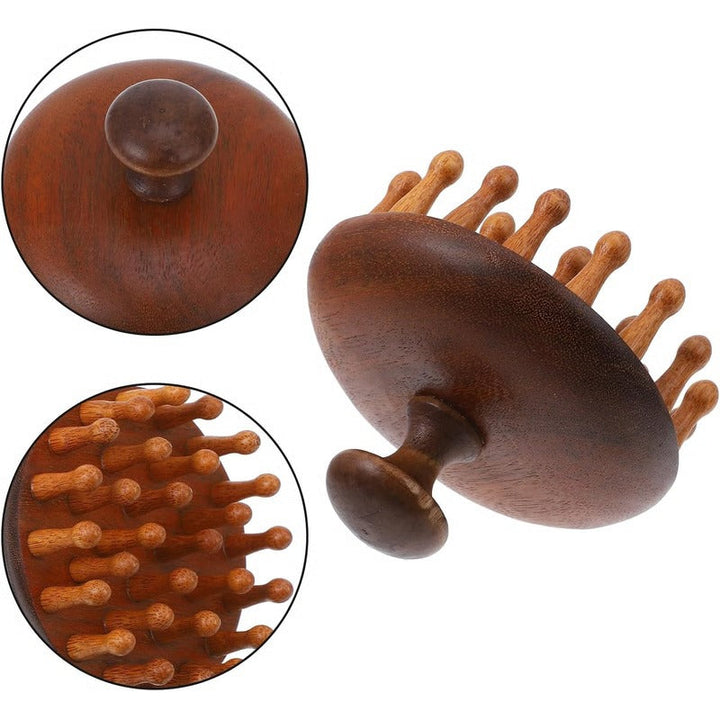 Aromatic Wood Detangling Comb with Scalp Stimulation and Massage