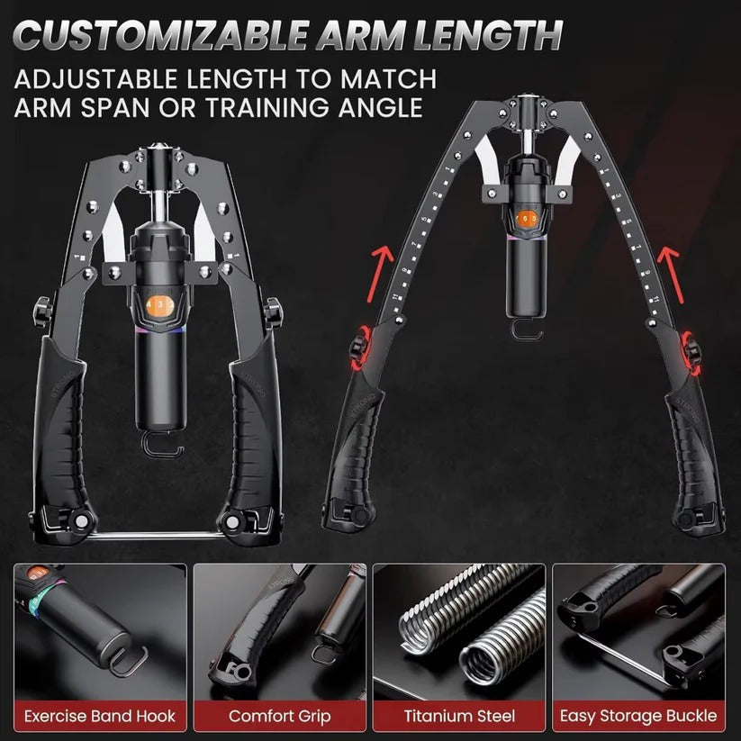 Adjustable Hydraulic Arm and Chest Exerciser Resistance Home Gym