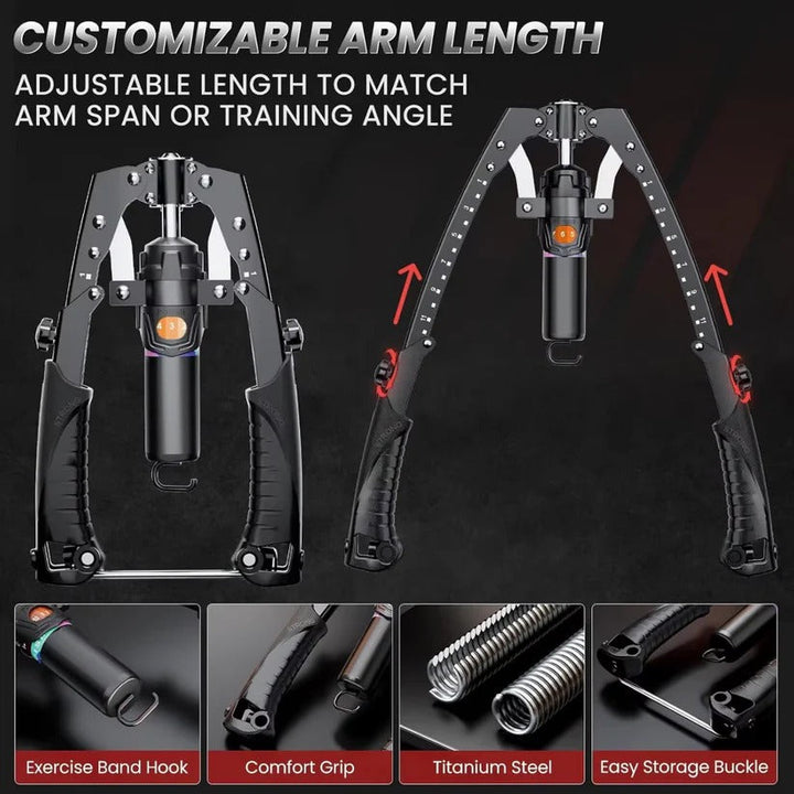 Adjustable Hydraulic Arm and Chest Exerciser Resistance Home Gym