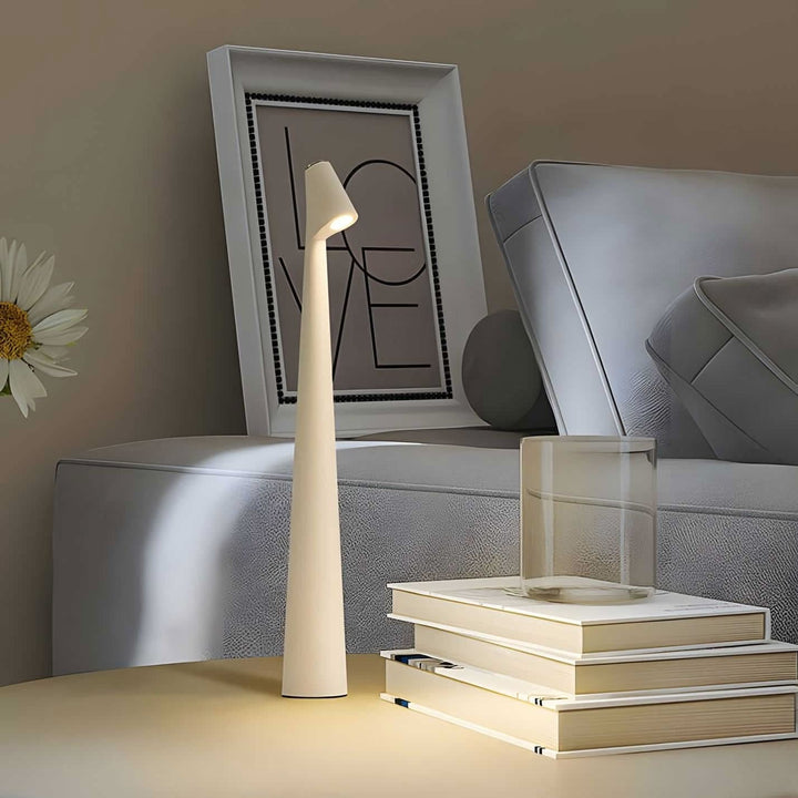 Rechargeable Aluminum Table Lamp Adjustable Brightness USB Port