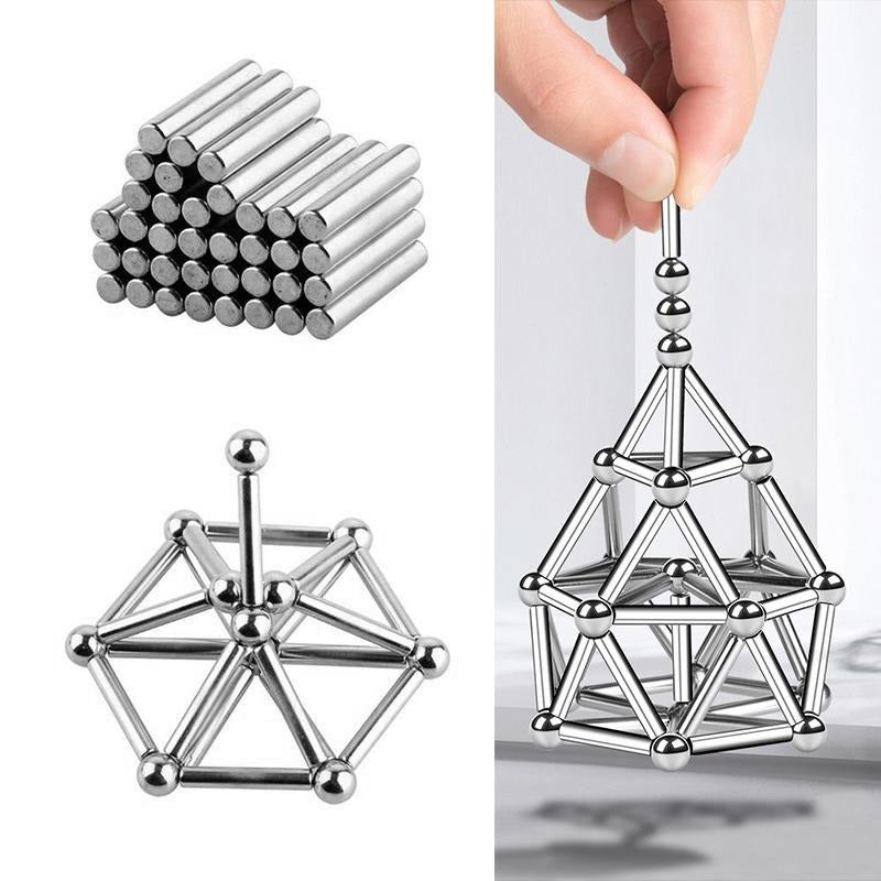 Magnetic Sphere Kit with Creative DIY Rods Set