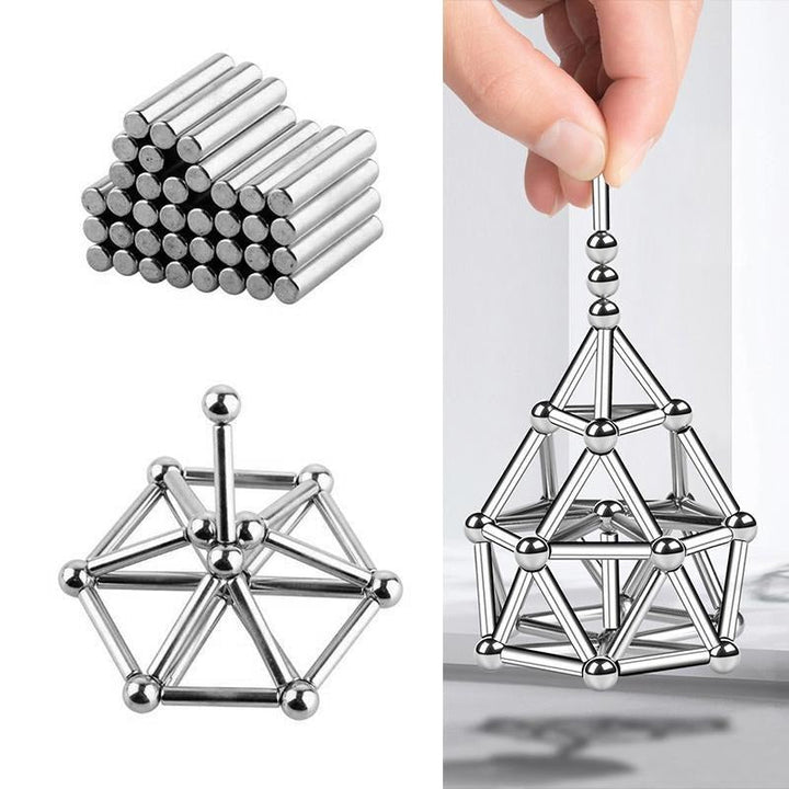 Magnetic Sphere Kit with Creative DIY Rods Set