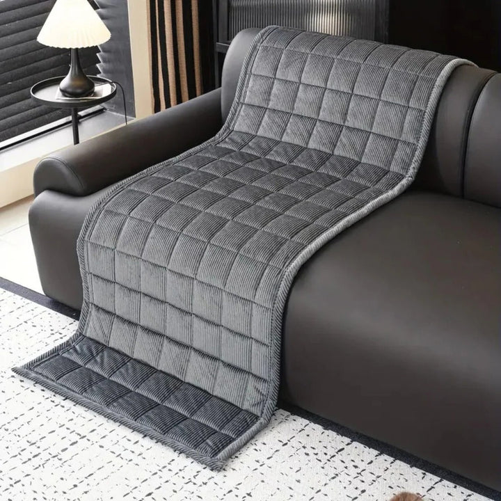 Quilted Couch Cover Patterned Design