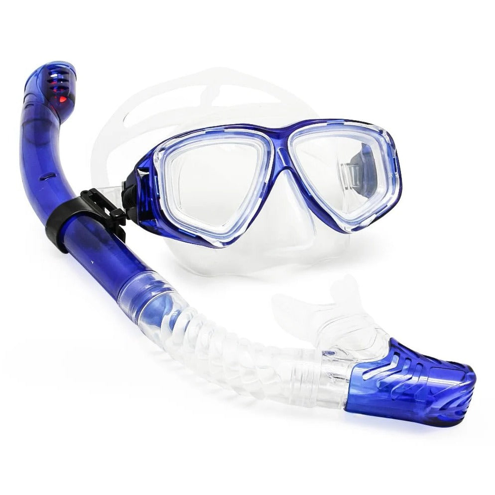 Full Face Scuba Mask Tempered Glass Lens Adjustable Fit - Lenila