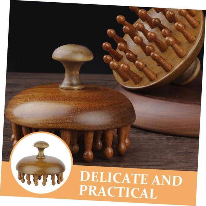 Aromatic Wood Detangling Comb with Scalp Stimulation and Massage