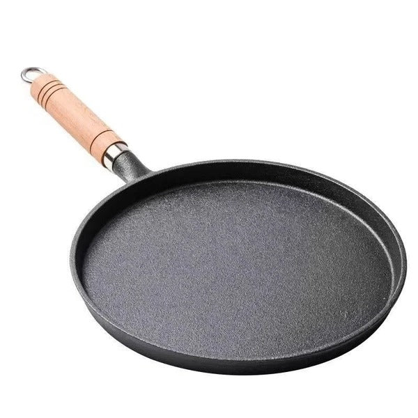Cast Iron Pancake Pan Uncoated Compatible with Gas Induction