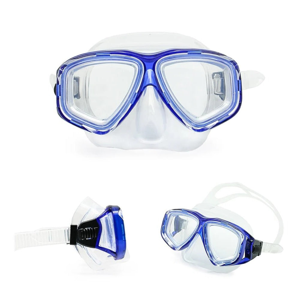 Full Face Scuba Mask Tempered Glass Lens Adjustable Fit
