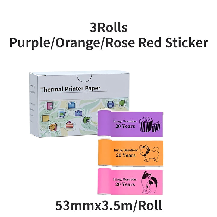Portable Thermal Sticker Printer with Bluetooth for Photos and Memos