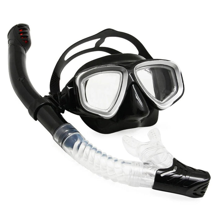 Full Face Scuba Mask Tempered Glass Lens Adjustable Fit