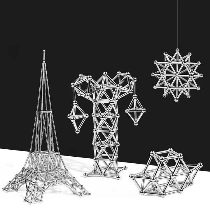 Magnetic Sphere Kit with Creative DIY Rods Set