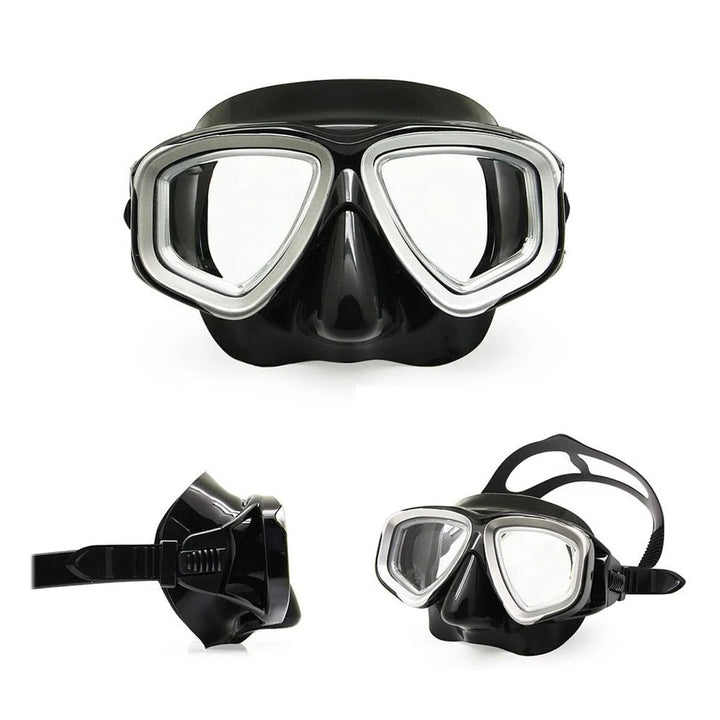 Full Face Scuba Mask Tempered Glass Lens Adjustable Fit