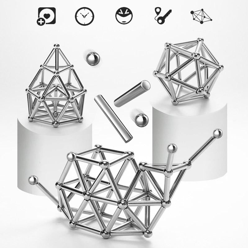 Magnetic Sphere Kit with Creative DIY Rods Set