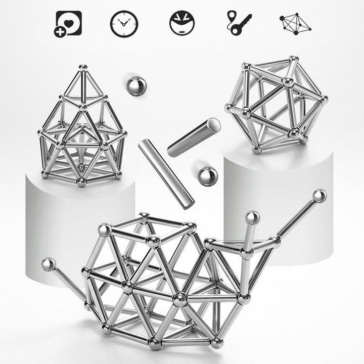 Magnetic Sphere Kit with Creative DIY Rods Set
