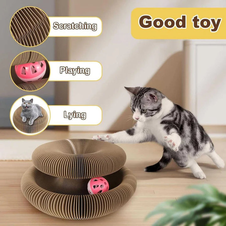 Interactive Cat Scratching Board Recyclable Pad Set with Ball