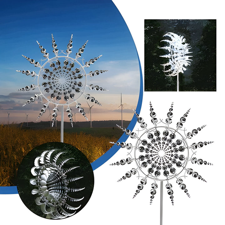 Metal Wind Spinner Kinetic Anti-Rust Durable Outdoor Decoration