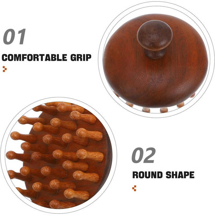 Aromatic Wood Detangling Comb with Scalp Stimulation and Massage