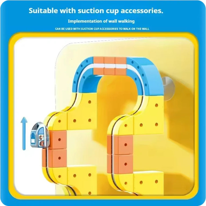 Kids Stem Building Kit Magnetic Electric Railway Educational Set