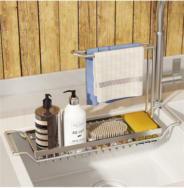 Adjustable Kitchen Sink Shelf Space-Saving Design