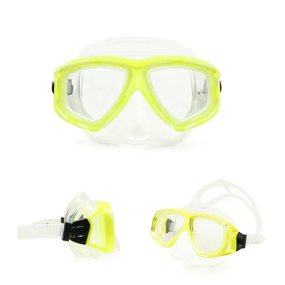 Full Face Scuba Mask Tempered Glass Lens Adjustable Fit