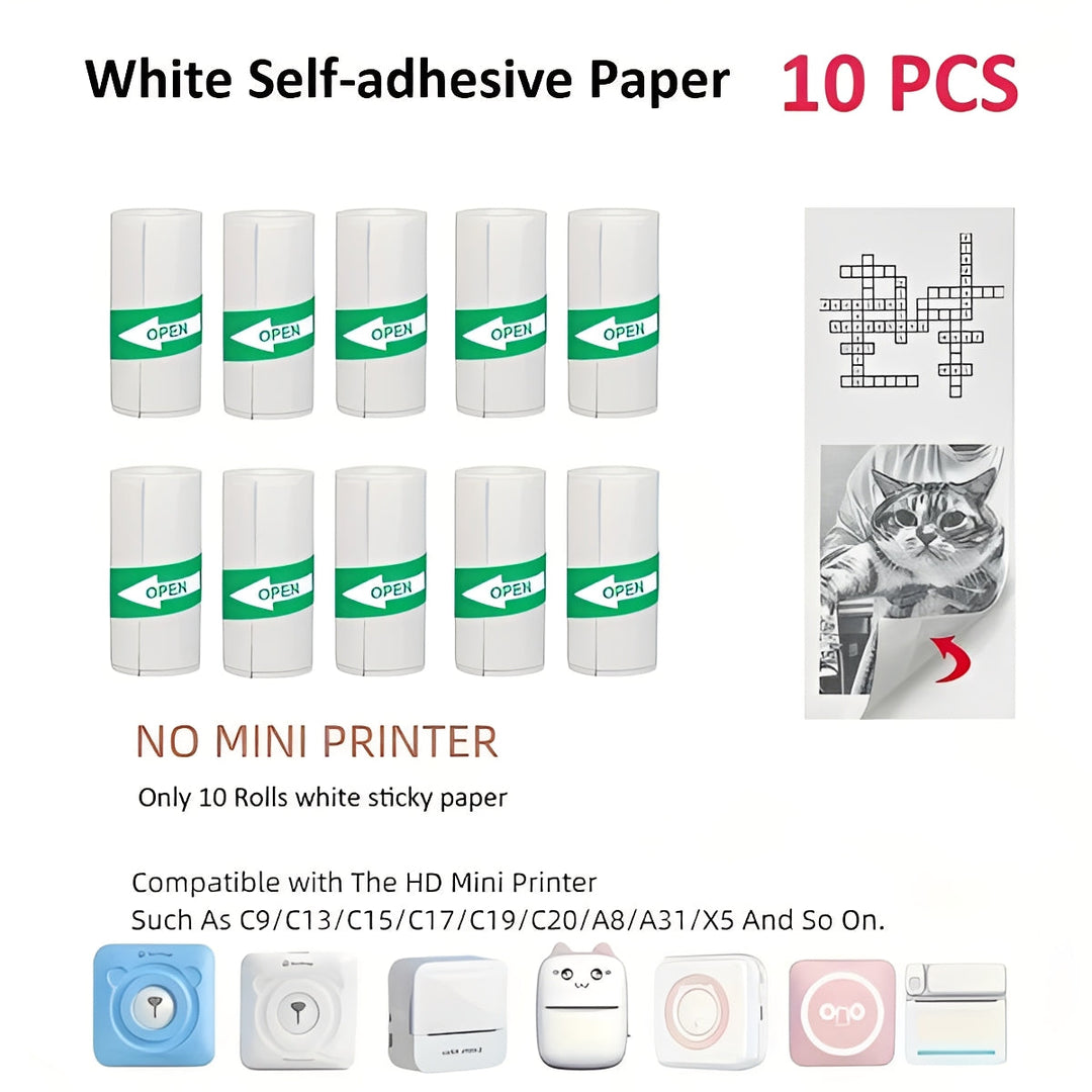 Portable Thermal Sticker Printer with Bluetooth for Photos and Memos