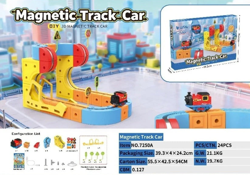 Kids Stem Building Kit Magnetic Electric Railway Educational Set