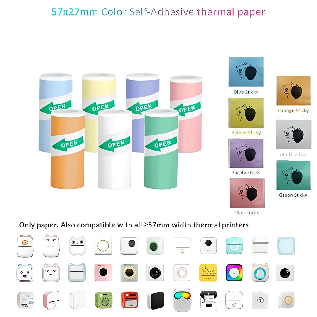 Portable Thermal Sticker Printer with Bluetooth for Photos and Memos