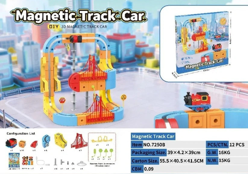 Kids Stem Building Kit Magnetic Electric Railway Educational Set