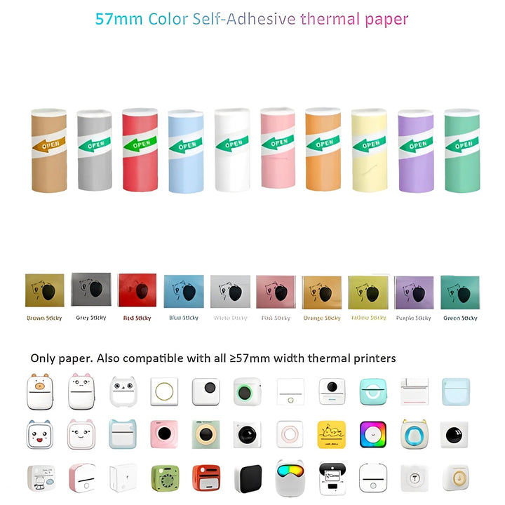 Portable Thermal Sticker Printer with Bluetooth for Photos and Memos