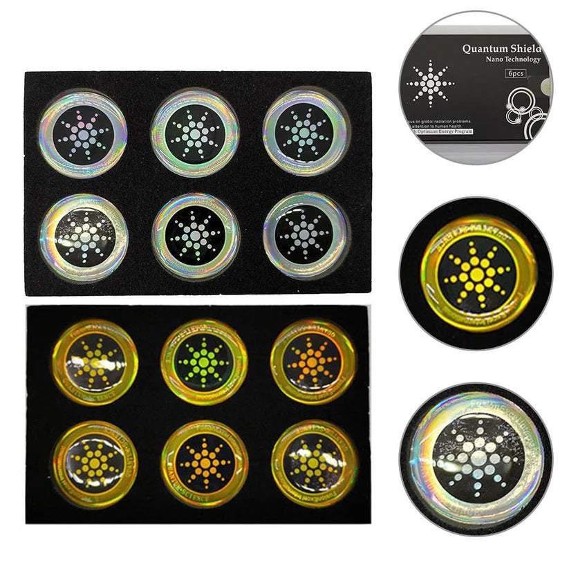 Anti-Radiation Protection Stickers for Mobile Devices and Routers Set