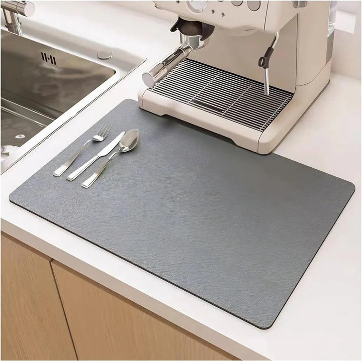 Absorbent Dish Drying Mat Microfiber Non-Slip Kitchen