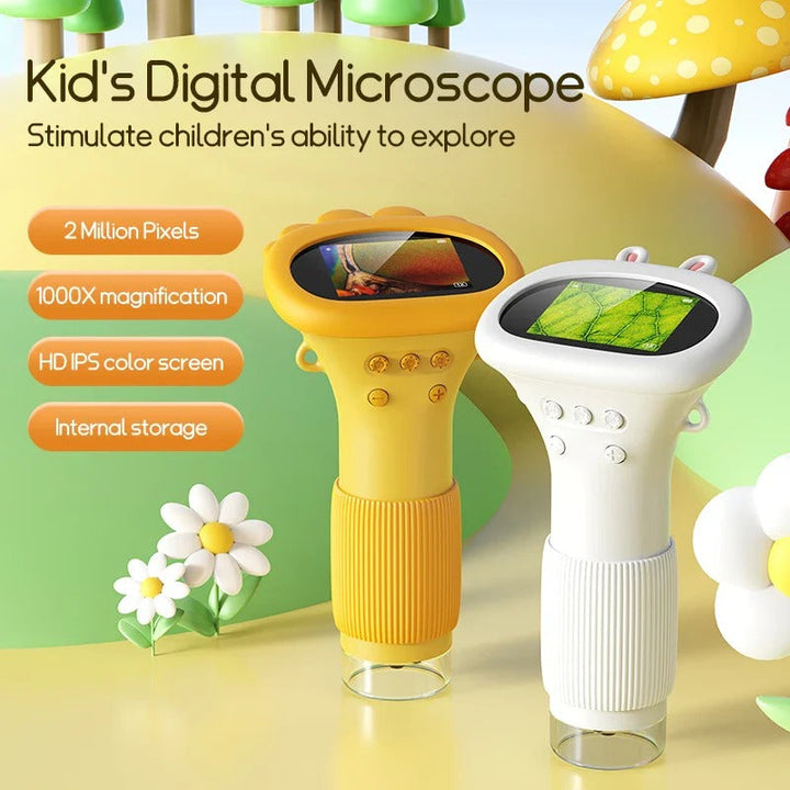 Kids Handheld Science Microscope with 1000X Zoom Portable Design