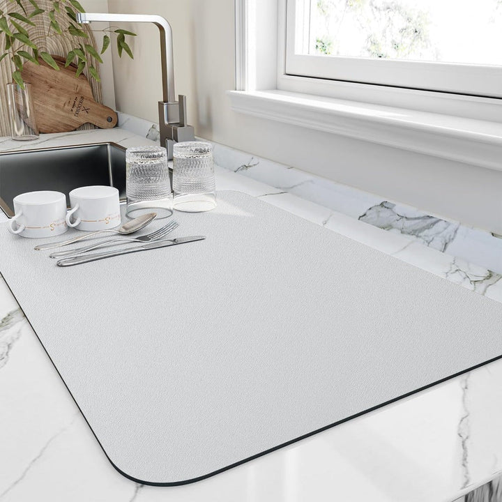 Absorbent Dish Drying Mat Microfiber Non-Slip Kitchen