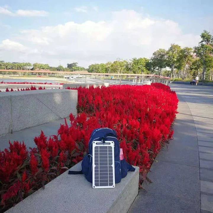 Portable Waterproof Solar Panel with USB Battery Pack