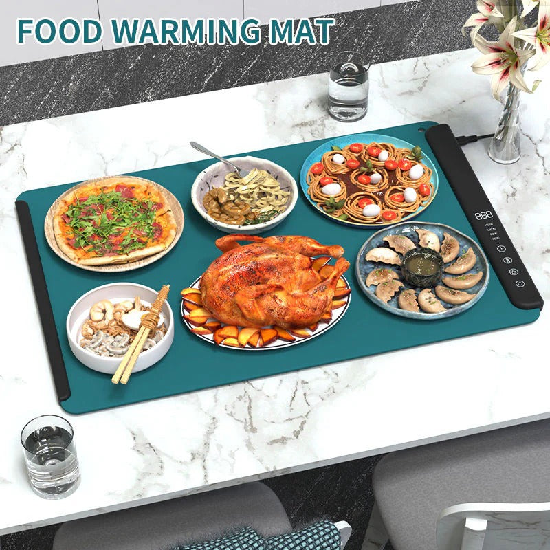 Electric Food Heating Mat Foldable with Auto Shutoff Feature
