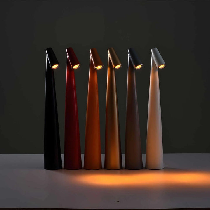 Rechargeable Aluminum Table Lamp Adjustable Brightness USB Port