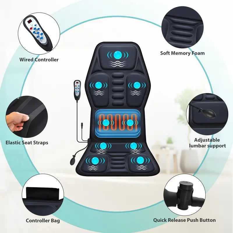 Heated Back Massager Full Coverage Design