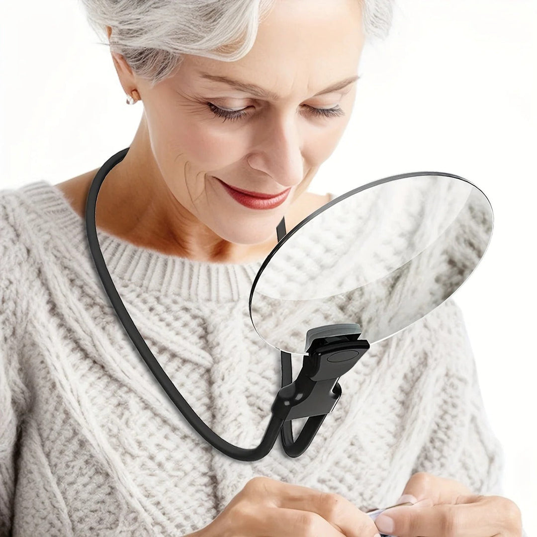 Hands- Magnifying Glass with Ergonomic Neck Strap 5X Magnification - Lenila